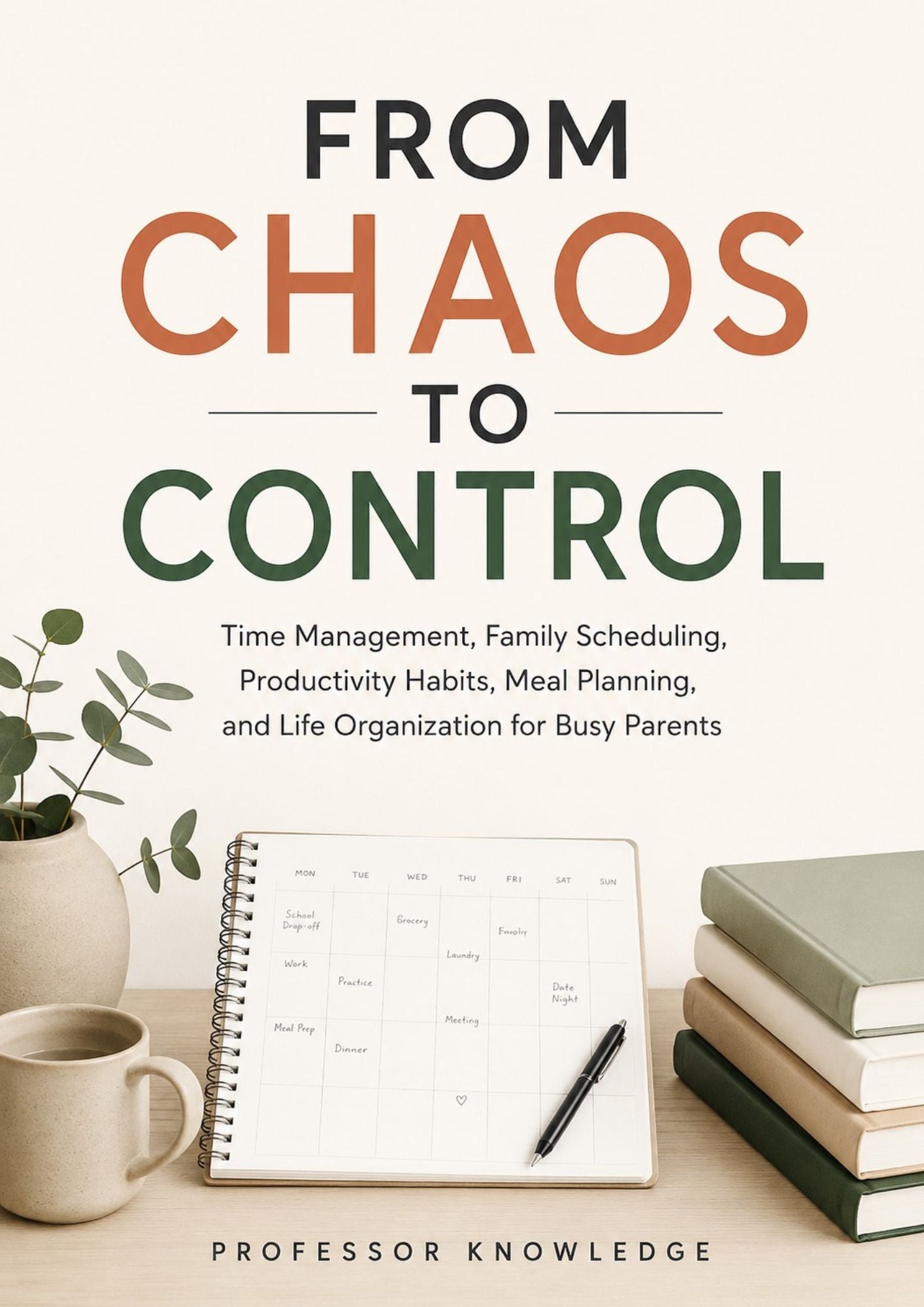 From Chaos to Control: Time Management, Family Scheduling, Productivity Habits, Meal Planning, and Life Organization for Busy Parents