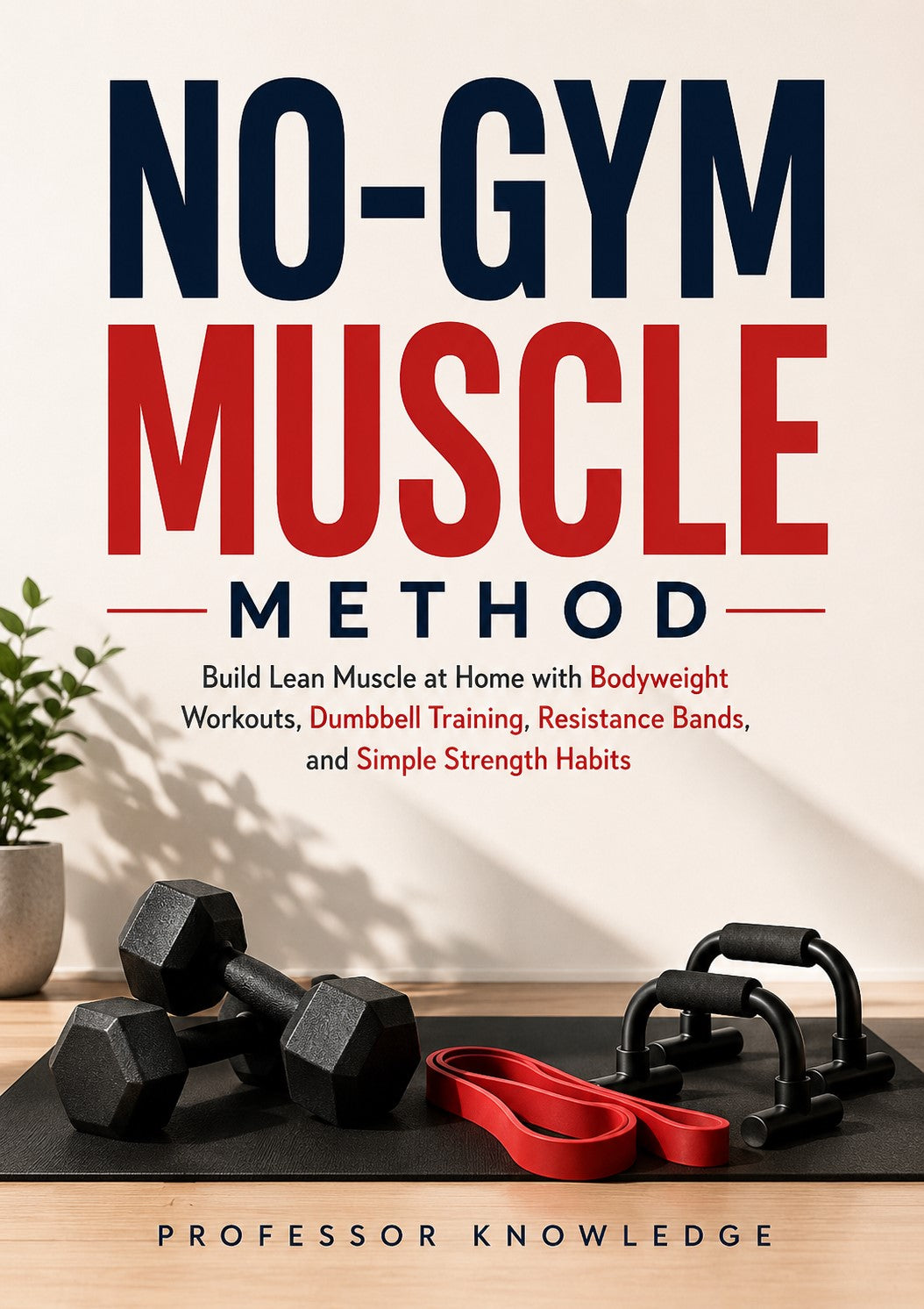 NO-GYM MUSCLE METHOD: Build Lean Muscle at Home with Bodyweight Workouts, Dumbbell Training, Resistance Bands, and Simple Strength Habits