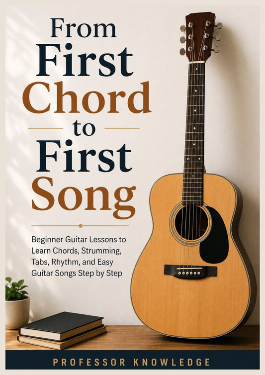 From First Chord to First Song: Beginner Guitar Lessons to Learn Chords, Strumming, Tabs, Rhythm, and Easy Guitar Songs Step by Step