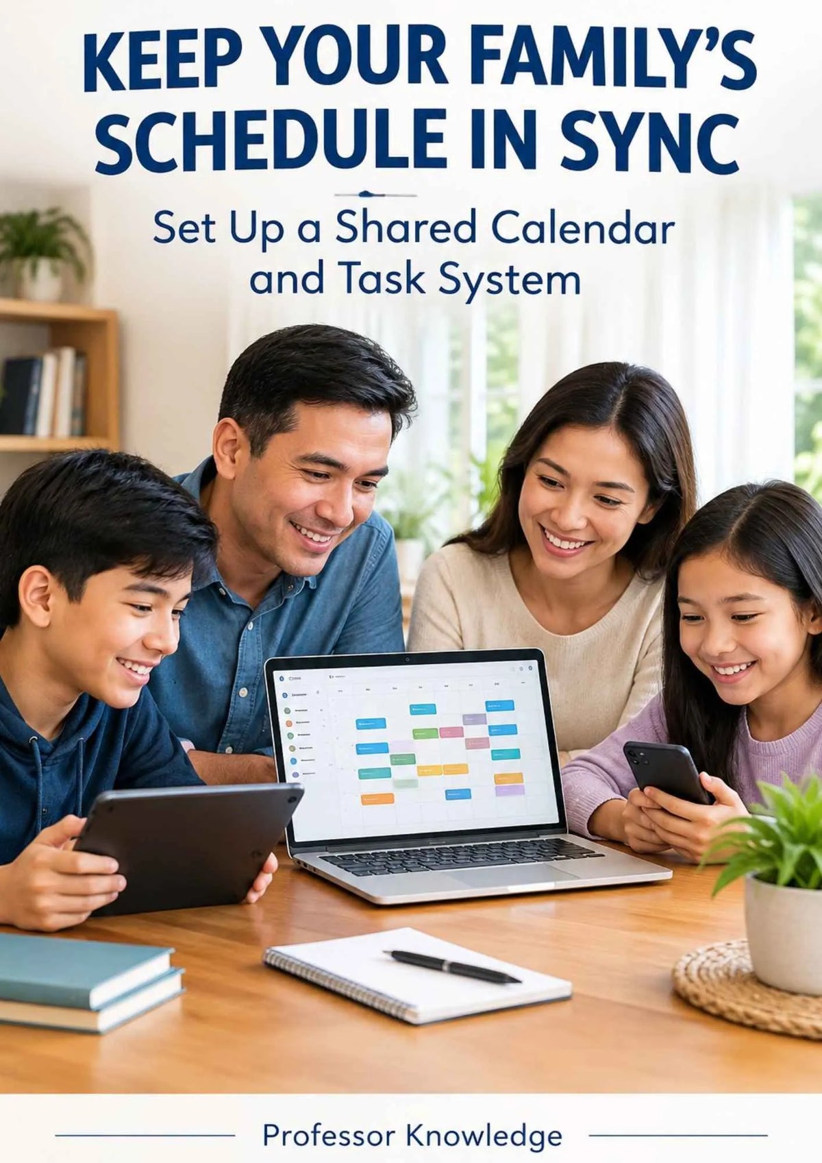 KEEP YOUR FAMILY'S SCHEDULE IN SYNC: Set Up a Shared Calendar and Task System