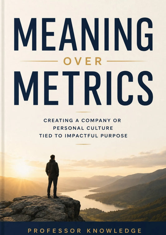 Meaning Over Metrics: Creating a Company or Personal Culture Tied to Impactful Purpose