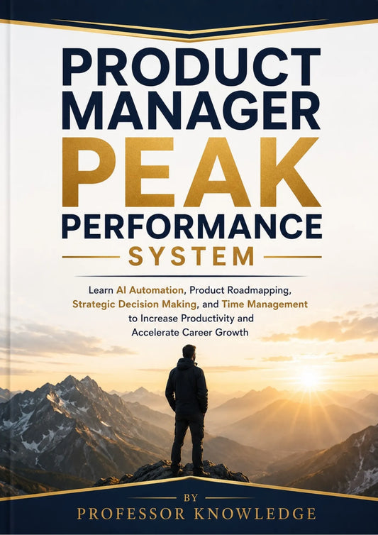 Product Manager Peak Performance System: Learn AI Automation, Product Roadmapping, Strategic Decision Making, and Time Management to Increase Productivity and Accelerate Career Growth